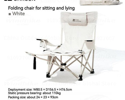 MOBI GARDEN Recliner Chair Outdoor Furniture Mobi Garden White  