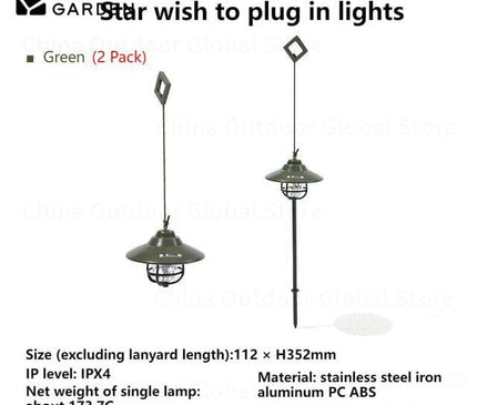 Mobi Garden StarWish Ground Lamp Light Mobi Garden Green x2 