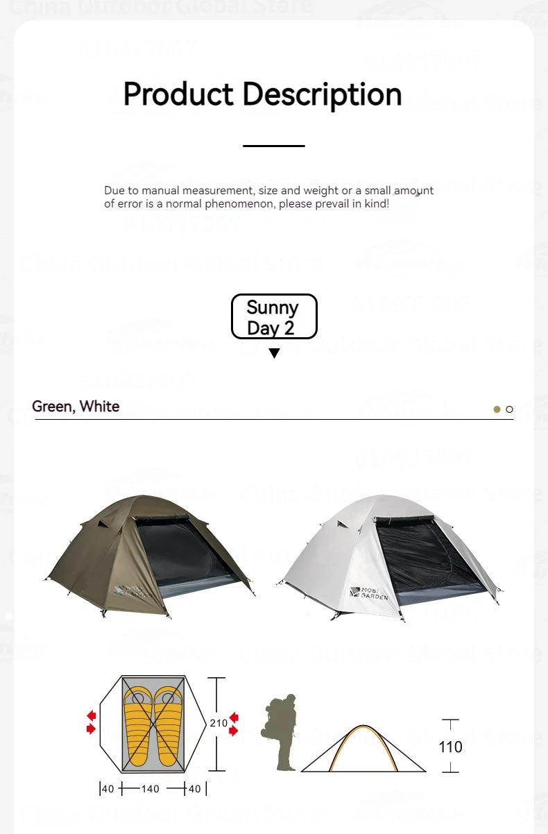 MOBI GARDEN Sunny Day 2P Tent TENT Mobi Garden 