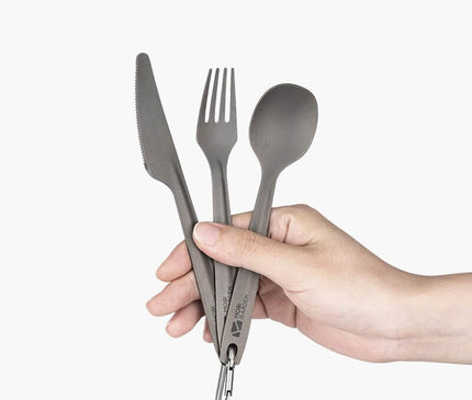 MOBI GARDEN Titanium Knife & Fork & Spoon Set Tableware Mobi Garden   