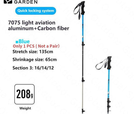 MOBI GARDEN Trekking Pole 65-135cm Accessory Mobi Garden Blue (1pcs)  