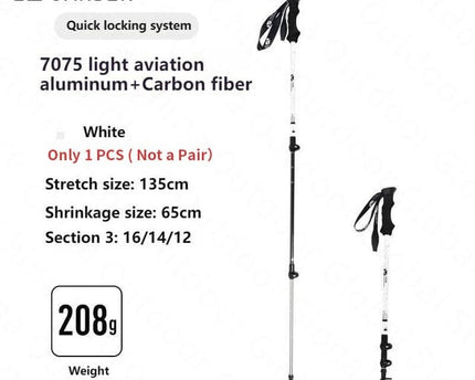 MOBI GARDEN Trekking Pole 65-135cm Accessory Mobi Garden White (1pcs)  