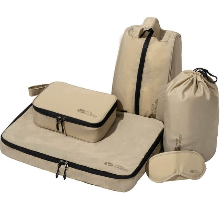 MOBI GARDEN Wash Bag Set (5pcs) Storage Mobi Garden Khaki Five-Piece Set 