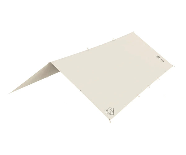 Nordisk Kari 20 Basic Cotton Tarp – 20 m² Natural Polycotton Shelter Canopy  – CosyCamp