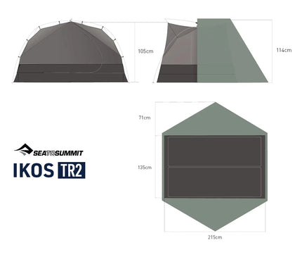 SEA TO SUMMIT Ikos Backpack Tent Tent Sea to Summit 2 Person 