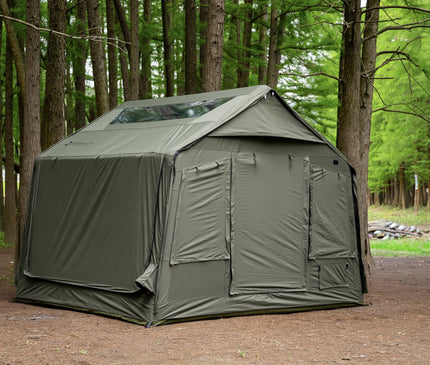 SEKACAMP Square Air Tent 8 with doors and window covers closed