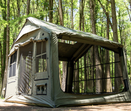 SEKACAMP Square Air Tent 8 with a wide side opening and inflatable frame