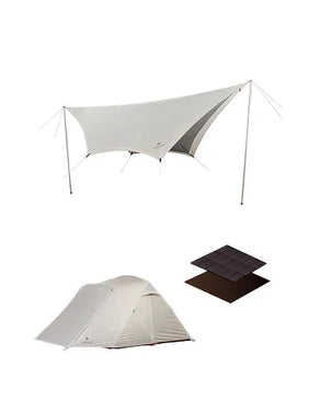 SNOW PEAK Alpha Breeze & Takibi Tarp Hexa Set Tarp Fast Bundle 