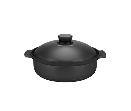 Snow Peak Aluminium Caldero 30 Black CS-250-BK with lid and side handles