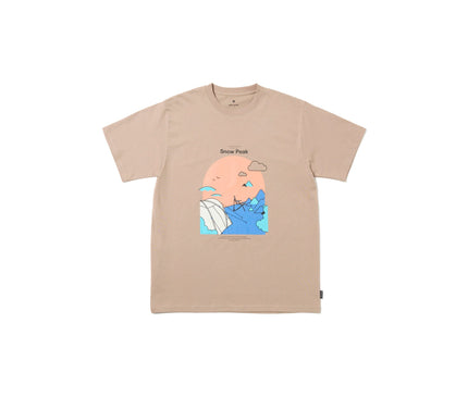 SNOW PEAK Camping Graphic T-Shirt T-shirt Snow Peak Small Beige 