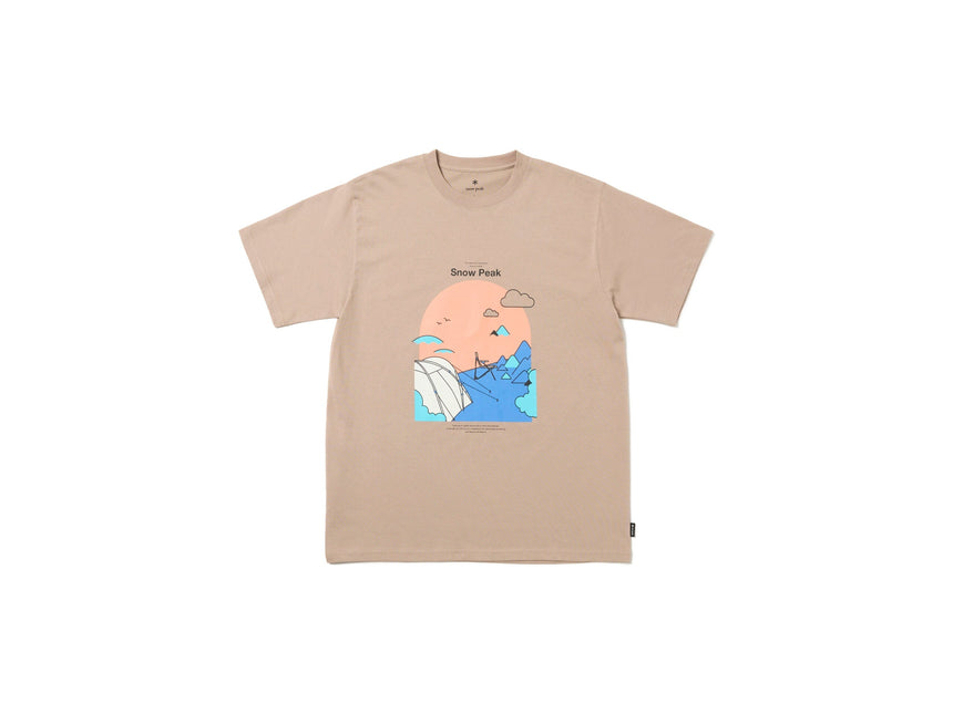 SNOW PEAK Camping Graphic T-Shirt T-shirt Snow Peak Small Beige 