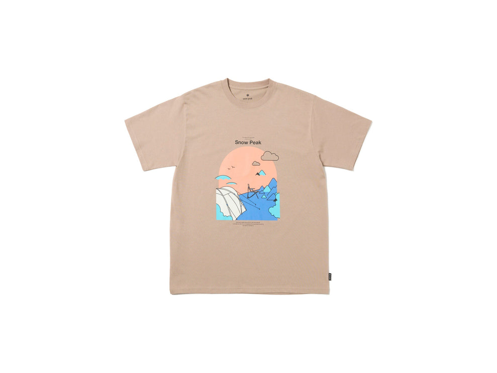SNOW PEAK Camping Graphic T-Shirt T-shirt Snow Peak Small Beige 