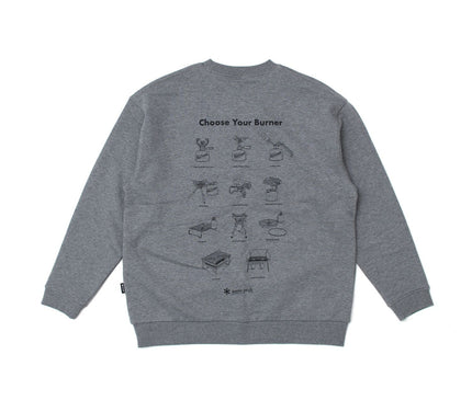 SNOW PEAK Choose Your Burner Sweatshirt [SNOW PEAK FESTIVAL 2026 Autumn] dry bag Snow Peak Grey Small 