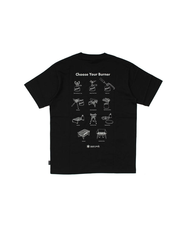 SNOW PEAK Choose Your Burner T Shirt [SNOW PEAK FESTIVAL 2026 Autumn] T-shirt Snow Peak Black Small 