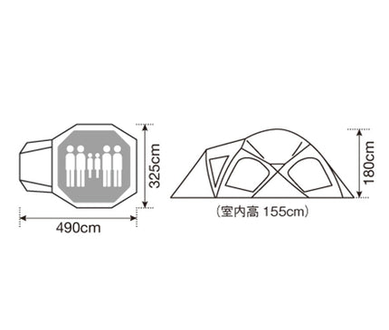 SNOW PEAK Dock Dome PRO.6 Ivory TENT Snow Peak 