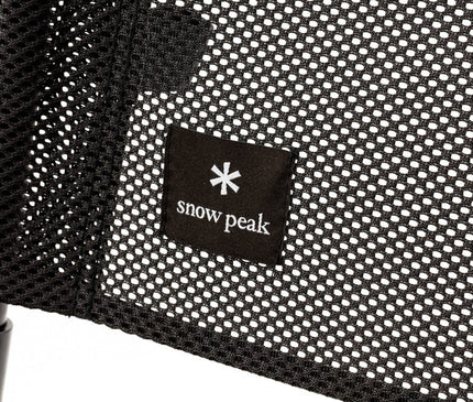 SNOW PEAK Mesh Folding Chair Black Camping Chair Snow Peak 