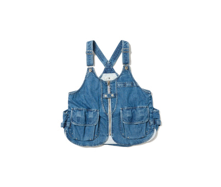SNOW PEAK TAKIBI Denim Vest Jacket Snow Peak Small Blue 