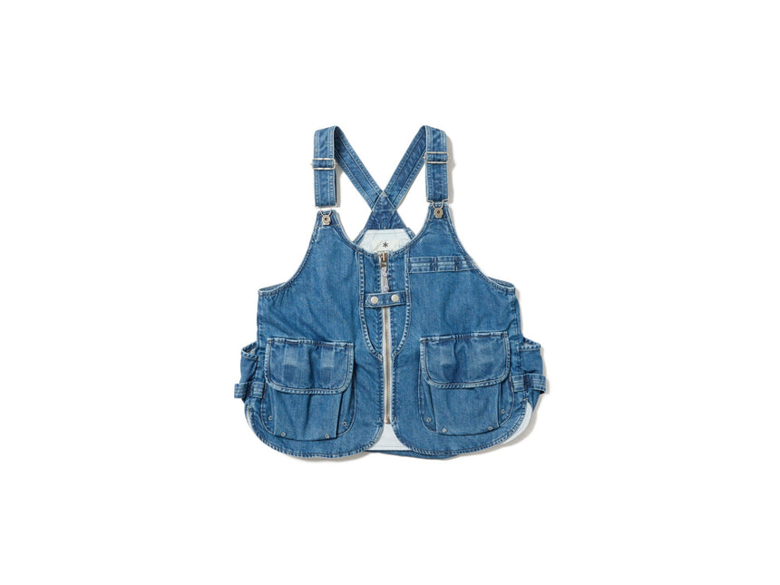 SNOW PEAK TAKIBI Denim Vest Jacket Snow Peak Small Blue 