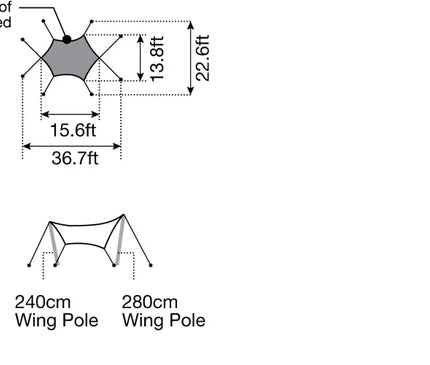 SNOW PEAK Takibi Tarp Hexa Set M tarp Snow Peak 