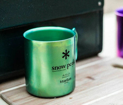 SNOW PEAK Titanium Double Wall 450 Coloured Mug cup Snow Peak 