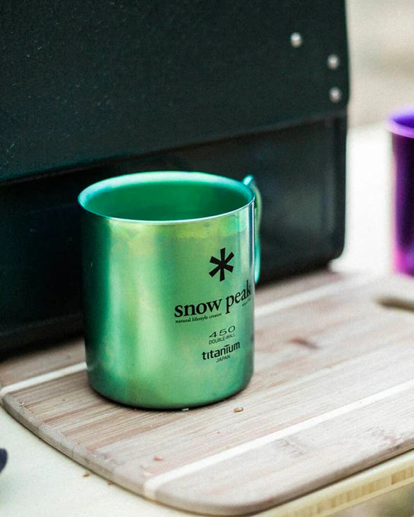 SNOW PEAK Titanium Double Wall 450 Coloured Mug cup Snow Peak 