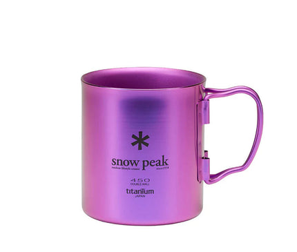 SNOW PEAK Titanium Double Wall 450 Coloured Mug cup Snow Peak Purple 