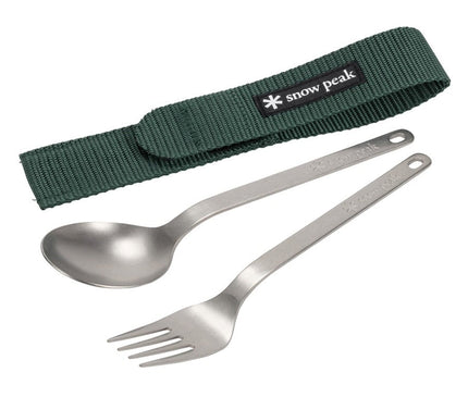 SNOW PEAK Titanium Fork & Spoon Set Tableware Snow Peak 