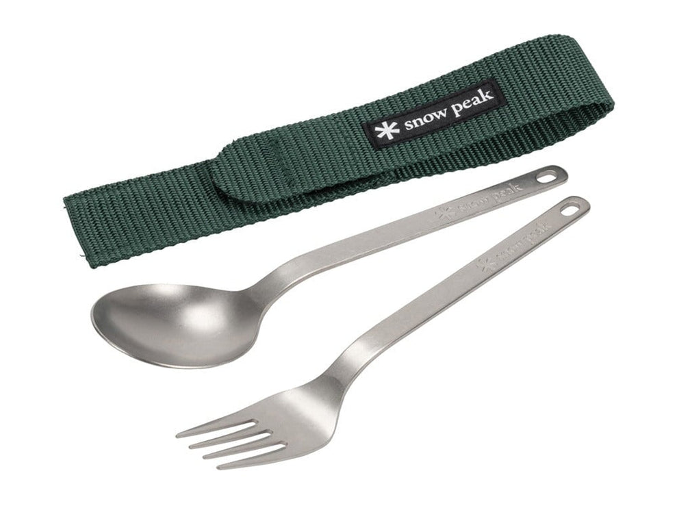 SNOW PEAK Titanium Fork & Spoon Set Tableware Snow Peak