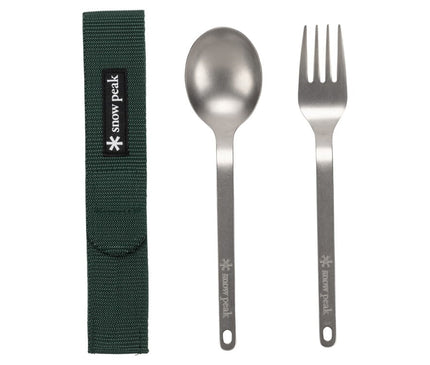 SNOW PEAK Titanium Fork & Spoon Set Tableware Snow Peak 