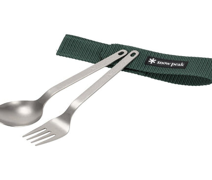 SNOW PEAK Titanium Fork & Spoon Set Tableware Snow Peak 