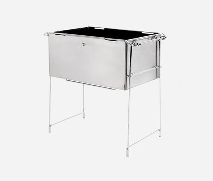 TOKYO CRAFTS Coordunit Metal Container – container with handles opened as legs