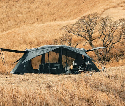 TOKYO CRAFTS Wing Fort 5th Anniversary Tent – Black – raised canopy layout