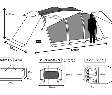 TOKYO CRAFTS Wing Fort 5th Anniversary Tent – Black Tent TOKYO CRAFTS 