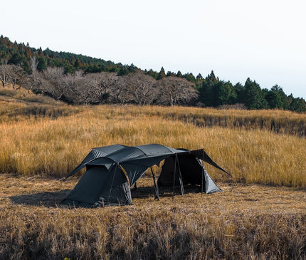 TOKYO CRAFTS Wing Fort 5th Anniversary Tent – Black – closed side profile