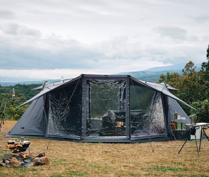 TOKYO CRAFTS Wing Fort TPU Window – Clear – clear window at a lakeside campsite